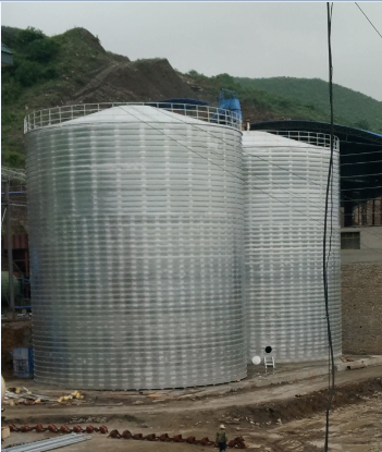 青湖路街道粮食钢板仓的安装全过程不用热焊接
